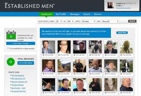 Established men dating site - The dating site has established this paywall as a way of keeping out the riff raff. 3. ... This men-only dating site measures its success by the number of conversations and dates it facilitates with its intuitive matching system. Gay men love having a site to call their own, and its helpful features keep members engaged and entertained as they ...